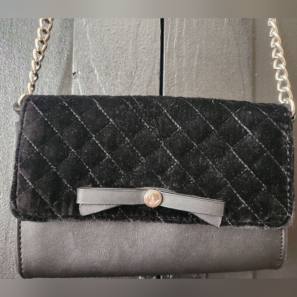 Nine West velvet black purse